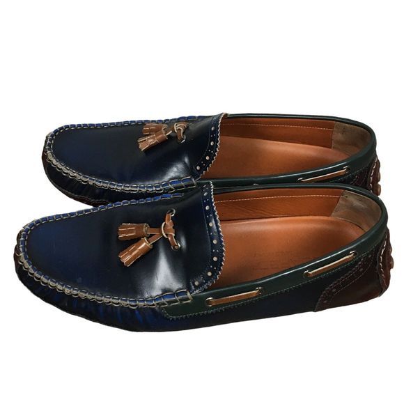 Dsquared2 Leather Flats Multicolored Loafers Tassled Shoes Size EU 45 US 12 main image 4